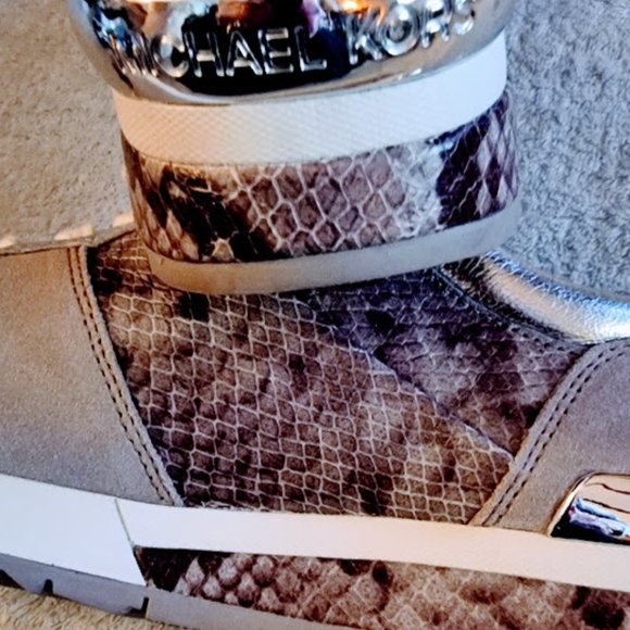 Michael Kors Sneakers Leather 10M Pytnon/Snake Print - Picture 2 of 7